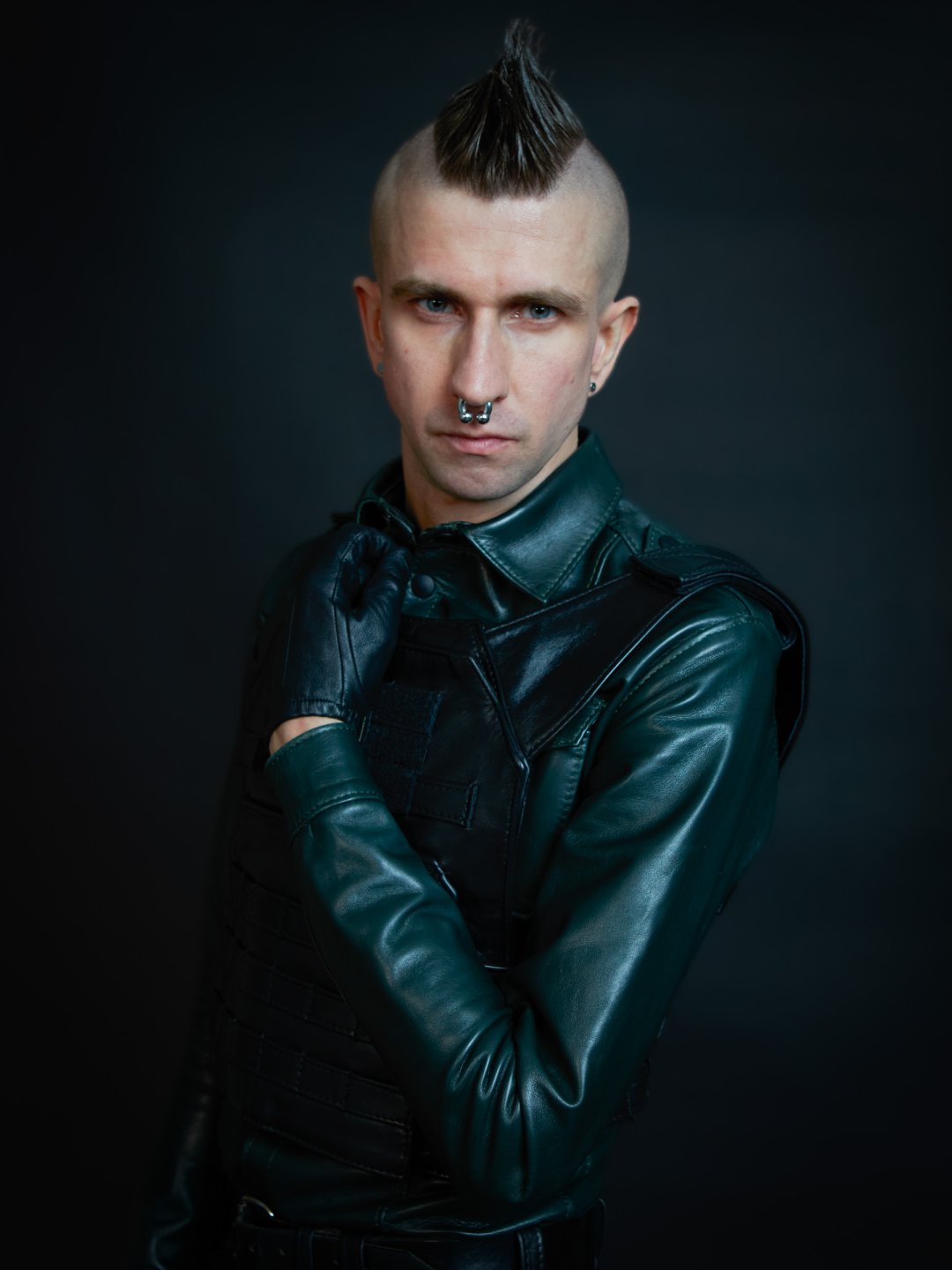 Tim von Tysk Berlin, the face behind the brand, a leather craftsman in a leather outfit